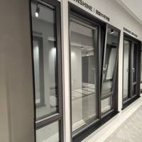 Fenêtre à battant moderne personnalisée en alliage d'aluminium avec double vitrage trempé, style à persiennes, double vitrage, pour villa, certifiée Energy Star