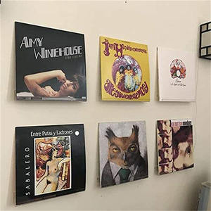 Vinyl Record Shelf <strong>Wall</strong> Mount 6 Pack Acrylic <strong>Album</strong> Cover Frames Vinyl Record Shelf 7 Inch Record cd Shelf - Product Image 2