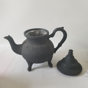 Moroccan Tea Pot Handmade Cast Iron Teapot with Tea Fliter <strong>Vintage</strong> Style Tea <strong>Kettle</strong> with Infuser Traditional Design - Product Image 4