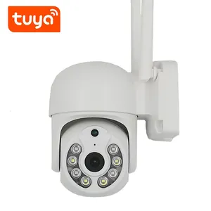 Tuya 3MP Pan-Tilt WiFi camera Bluetooth 360 degree Full Color Auto Tracking Outdoor Mini WiFi PTZ camera