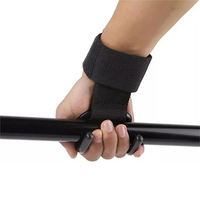Sangles de levage réglables à double crochet avec support de poignet en néoprène, poignée antidérapante en nylon et acier pour tractions et entraînement en salle de sport