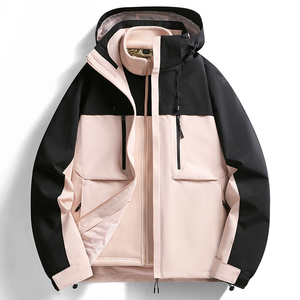 <span class=keywords><strong>Giacca</strong></span> da <span class=keywords><strong>uomo</strong></span> 3 in1 leggera da esterno per <span class=keywords><strong>Trekking</strong></span> con colletto a vento lungo con cerniera piena Patchwork traspirante - Product Image 2