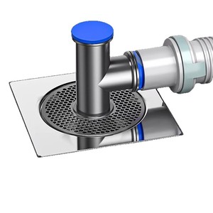 Connecteur de tuyau de vidange pour machine à laver Mubin, en ABS, anti-odeur, avec couvercle en T pour système de drainage de sèche-linge de salle de bain - Product Image 1