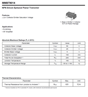 MMBT9014 Transistor bipolaire NPN SMD SOT-23 de marque originale HFE 110-800 200mW 100MHz 100mA 45V 100% original et traçable Code de lot