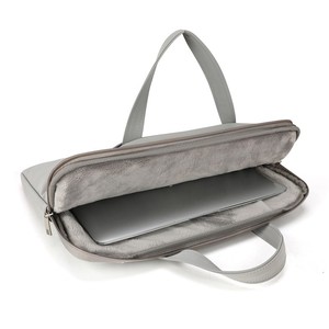 Sac à ordinateur portable en toile imperméable, mallette de travail portable, fermeture éclair souple, unisexe, loisirs, mallette en cuir fibre de carbone pour hommes - Product Image 5