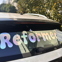Autocollant de fenêtre personnalisé imperméable et résistant aux intempéries avec logo de marque, autocollant de transfert pour voiture multicolores personnalisé pour la décoration de voiture