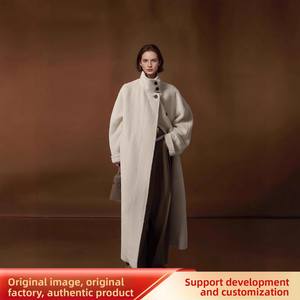 <span class=keywords><strong>Poncho</strong></span> en cachemire <span class=keywords><strong>d</strong></span>'<span class=keywords><strong>alpaga</strong></span> Suri du Pérou style coréen pour femme, col montant, long, chaud, double face, en <span class=keywords><strong>laine</strong></span> et fourrure, vintage, pour l'hiver - Product Image 2