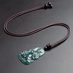 Pendentif en jade naturel bleu eau, déesse de la miséricorde Tara, jade pour hommes et femmes, vente en gros GY19 - Product Image 4