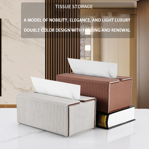 Portatovagliolo pieghevole magnetico a doppio lato con scatola di fazzoletti in PU addensato creativo per decorazione <span class=keywords><strong>da</strong></span> tavolo <span class=keywords><strong>da</strong></span> ristorante di casa Hotel - Product Image 5