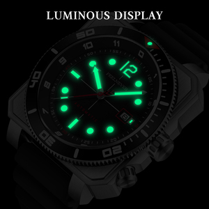 Montre de plongée LIGE FN1812 Sapphire 100M résistante à l'eau 49mm pour hommes 8215 automatique mécanique lumineuse en acier avec <span class=keywords><strong>lunette</strong></span> rotative + boîte cadeau - Product Image 5