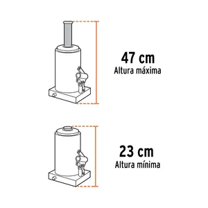 Cric hydraulique à bouteille 8 tonnes, TRUPER, BOX 1 - Product Image 2