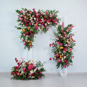 Muro de Flores Artificiales de Seda <span class=keywords><strong>para</strong></span> Decoración de Bodas, Arreglo Floral de Rosas Realistas <span class=keywords><strong>para</strong></span> Fondo de Fiesta, Arco, Camino de Mesa y Decoración de Eventos - Product Image 4
