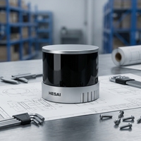 Montacargas Robótico Hesai XT16/XT32/32M y AMR para Almacenes con Láser de Seguridad Ocular, Clasificación IP6K7, Mapeo, Topografía y Seguridad Perimetral