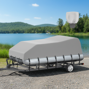 Funda para Bote Pontón Resistente al Agua, <span class=keywords><strong>de</strong></span> Grado Marino, Resistente a los Rayos UV, <span class=keywords><strong>de</strong></span> Oxford 800D Teñido en Solución, para Remolque, Gran <span class=keywords><strong>Venta</strong></span> 2026 - Product Image 1
