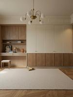 Armoire en teck massif sur mesure, style tropical, meubles de chambre à coucher, dressing avec grain de bois naturel et sculptures