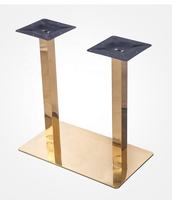 Base de table Meubles ronds de luxe en marbre Restaurant Café Chrome Tulipe Moderne Métal Acier inoxydable Or Base de table à manger