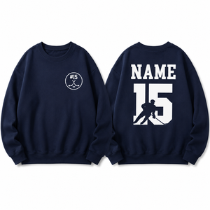 Sudadera Personalizada para Mamá de Jugador de Hockey con Nombre y Número, Ropa para Fanáticos del Hockey - Product Image 1