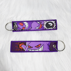 100 Designs En Gros Anime Broderie Porte-clés Tag Tronçonneuse Homme Porte-clés Jujutsu Kaisen Jet Tag <span class=keywords><strong>Demon</strong></span> Slayer Tags porte-clés - Product Image 3