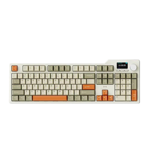 คีย์บอร์ดกลไก Ak35i V3 Avocado Switch Tri-mode พร้อมหน้าจอ Rgb Diy รุ่น Ak35i V3 Avocado Switch (สีเทา-เบจ-ส้มจากโรงงาน) - Product Image 1