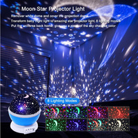 Projecteur d'étoiles rotatif à 360 degrés alimenté par USB, romantique, lumières nocturnes pour la décoration de la chambre des enfants, cadeaux pour bébés