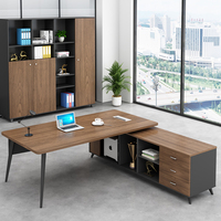 Scrivania Direzionale Moderna in Legno LBZ-20 - Scrivania di Lusso per Manager e CEO con Funzione Estensibile per Uso Commerciale
