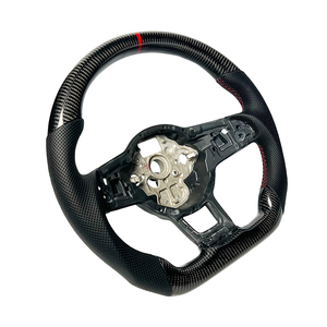 Personnalisation d'usine pour le volant de voiture en cuir suédé et fibre de carbone avec LED, pour mise à niveau des anciens modèles Polo Golf MK7 et MK6 - Product Image 4