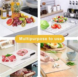 Planche à découper en acrylique, planche à découper transparente, planche à découper transparente en acrylique avec lèvre de comptoir, comptoir transparent antidérapant - Product Image 6