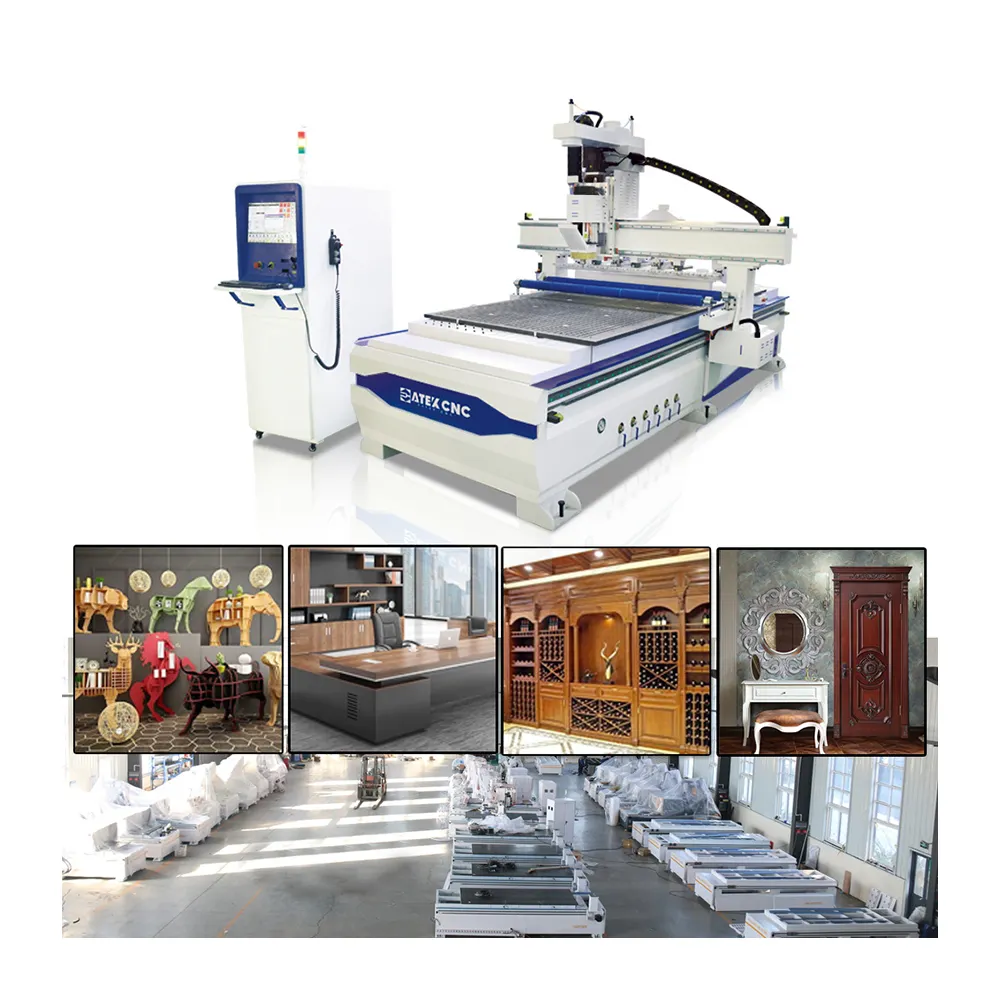 Hoge Snelheid 1325 Atc Cnc Router Machine 3 As Lineaire Auto Wisselaar Hout Cnc Gravure Machines Voor Meubelkast Maken