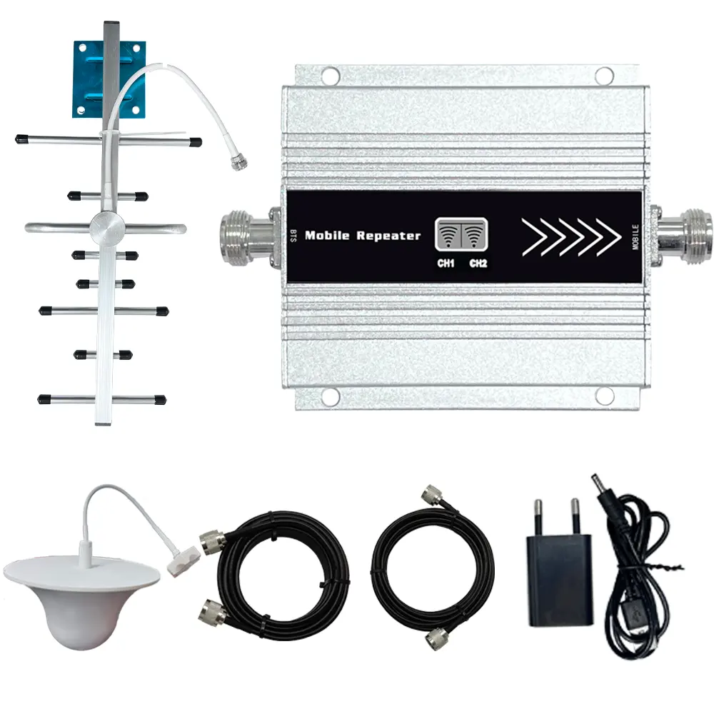 Dual band GSM DCS อุปกรณ์ทวนสัญญาณโทรศัพท์มือถือ900/1800 MHz 2G 4G เครื่องขยายเสียงบูสเตอร์สัญญาณสำหรับโทรศัพท์ celuar