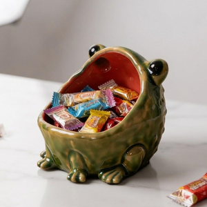 Pot à épices en céramique créatif en forme de grenouille à grande bouche, boîte à bonbons et à sel, forme irrégulière, décoration de cuisine et de maison - Product Image 3