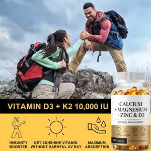 Complément Immunitaire OEM Ca Mg Zn D3 D : Capsules Molles de Carbonate de Calcium, Magnésium, Zinc et Vitamine D3 pour des Os Forts - Product Image 4