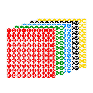 Etichette Adesive in PVC con Numeri, Piccole e Rotonde, Impermeabili ed Ecologiche, Marca TOPTAC, <span class=keywords><strong>Adesivi</strong></span> Decorativi Personalizzati - Product Image 1