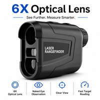 Télémètre laser de golf 800m, optique 6X, batterie 750mAh, fonction Pin Lock, vibration, compensation de pente, mesure d'angle, vitesse, hauteur et distance