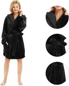 Wholesale Premium <strong>Fluffy</strong> Long Pile Designer Dressing Gown Winter Thicker Long Coral Fleece Robe Elastic Waist <strong>Women's</strong> <strong>Pyjamas</strong> - Product Image 2