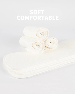 Elinfant almofada de microfibra, de bambu 35x13.5cm, algodão com 2 camadas, tamanho único, super macio, absorvente, para bebê, fralda - Product Image 6