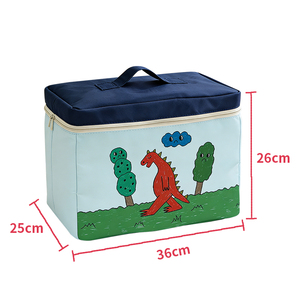 Cesta Organizadora de Juguetes para Niños, Cubo de Almacenamiento Plegable, Contenedor de Dibujos Animados de Animales y Dinosaurios, Portátil, de Gran Capacidad, con Tapa y Asa, para Sala de Juegos - Product Image 2