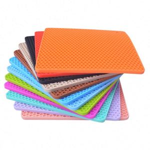 Tapis et sous-plats en silicone écologiques antidérapants pour cuisine, isolants thermiques, anti-brûlure, carrés et ronds, protection contre la chaleur - Product Image 2