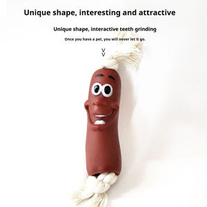 Juguetes Interactivos para Masticar para Cachorros, Diseño de Salchicha y Bola de Maíz de Dibujos Animados, Pegamento para Perros al por Mayor para la Limpieza de Dientes de Mascotas - Product Image 5