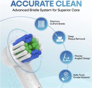 หัวแปรงสีฟันไฟฟ้า <span class=keywords><strong>Oral</strong></span> <span class=keywords><strong>B</strong></span> แบบโค้ง 3 มิติ ขนแปรงไนลอนนุ่ม สำหรับการดูแลสุขภาพช่องปากประจำวัน - Product Image 3