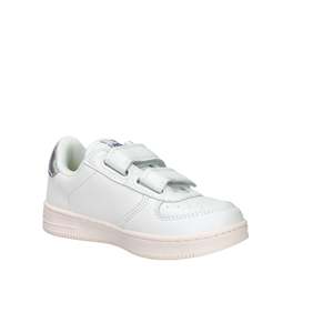 Sneakers Victoria per Ragazze, Bianche e Argento con Pannello Laterale Glitterato e Chiusura in Velcro, Scarpe Casual - Product Image 6