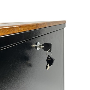 Buzón de Correos <span class=keywords><strong>y</strong></span> Paquetería Exterior, Impermeable, Independiente, con Cerradura (Negro) - Product Image 6