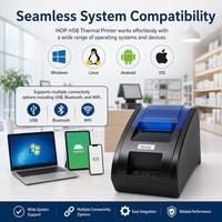 Prix d'usine pas cher 58mm imprimante thermique Mini caisse enregistreuse USB et imprimante thermique facile à utiliser