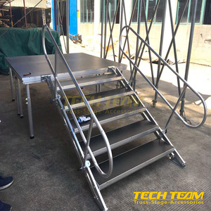 Scène portable en aluminium pour événements extérieurs, plateforme <span class=keywords><strong>de</strong></span> danse mobile 4x8 pieds, capacité <span class=keywords><strong>de</strong></span> charge élevée, à vendre - Product Image 1
