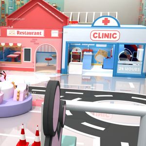 Пожарная тема притворяется игровой домик для безопасных и веселых крытых игровых площадок для молодых пожарных - Product Image 5