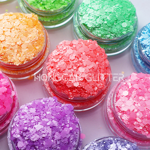 Glitter Fluorescente in Poliestere Diamantato, Mix <span class=keywords><strong>di</strong></span> Glitter Grossi all'Ingrosso, Glitter Neon per Design Unghie e <span class=keywords><strong>Decorazioni</strong></span> Natalizie - Product Image 6