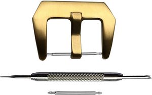Gold Color Wide Thick Stainless Steel Buckle Set For Mm Mm Mm Mm Watch Straps Bands <b>Purses</b> Bags Hardware - Product Image 1