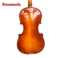 La Chine a fait Sinomusik Bonne qualité Pulvérisation rouge brun Purfling Solid housle Violon avec étui, instruments à cordes d'archet