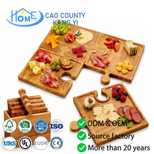 Planche à <span class=keywords><strong>fromage</strong></span> et charcuterie <span class=keywords><strong>en</strong></span> bois d'acacia, style nouveau, 4 pièces, avec support pour verres à vin - Product Image 1