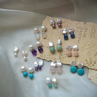 Nouvelle Arrivée Boucles d'Oreilles Pendantes en Argent 925 avec Turquoise et Améthyste, Bijoux Tendance pour Fêtes et Cadeau de Guérison
