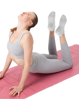 Chaussettes de yoga et de Pilates en coton compressives, antidérapantes, sans coutures, avec logo personnalisé imprimé numériquement, écologiques, séchage rapide, pour l'été